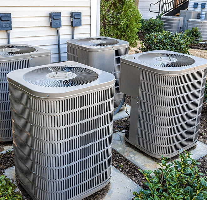 Outdoor air conditioners.