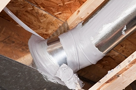 A picture of air duct sealing.