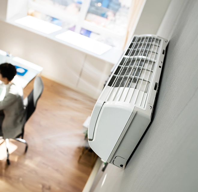 Aire Serv air conditioner inside of an office.