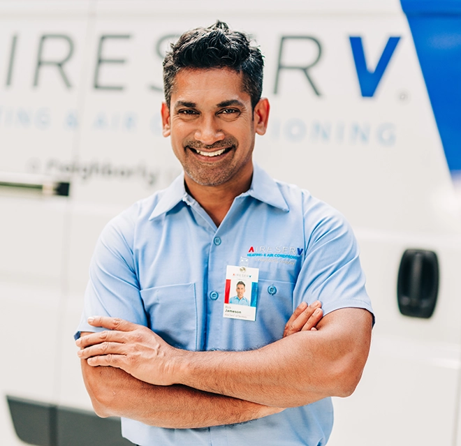 Aire Serv professional smiling.
